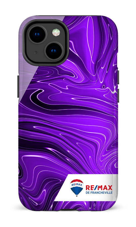 Peinture marbrée sombre violette de Francheville - iPhone 14