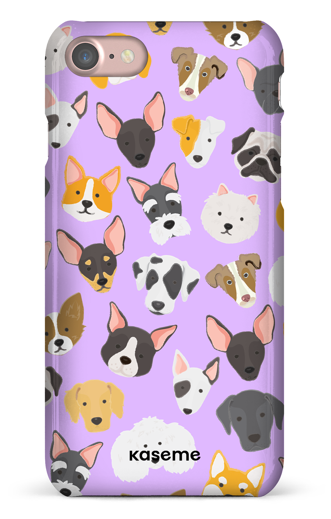 Life Is Better With A Dog Purple by Claudie Mercier - iPhone 7