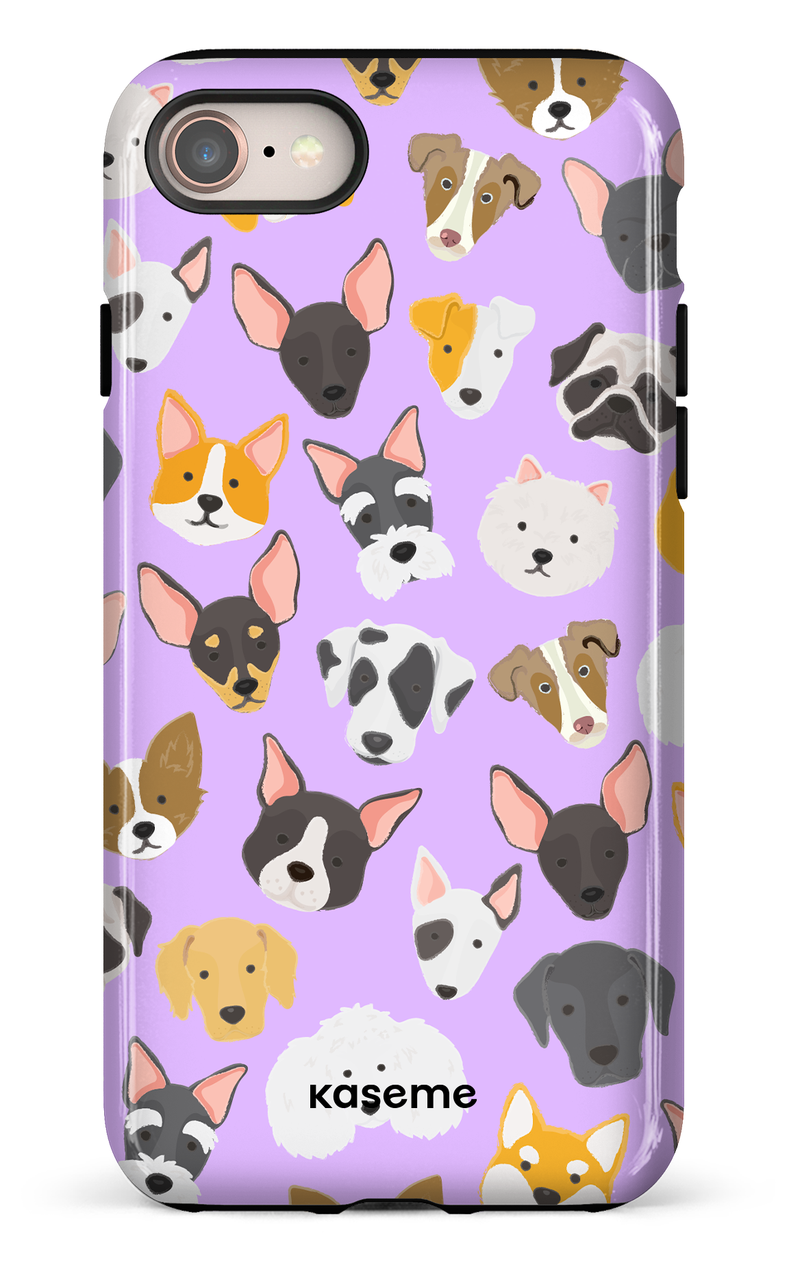 Life Is Better With A Dog Purple by Claudie Mercier - iPhone 8