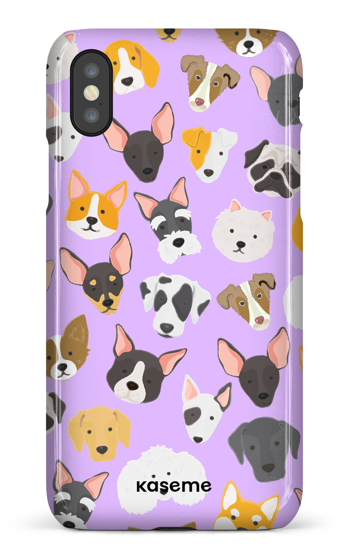 Life Is Better With A Dog Purple by Claudie Mercier - iPhone X/Xs
