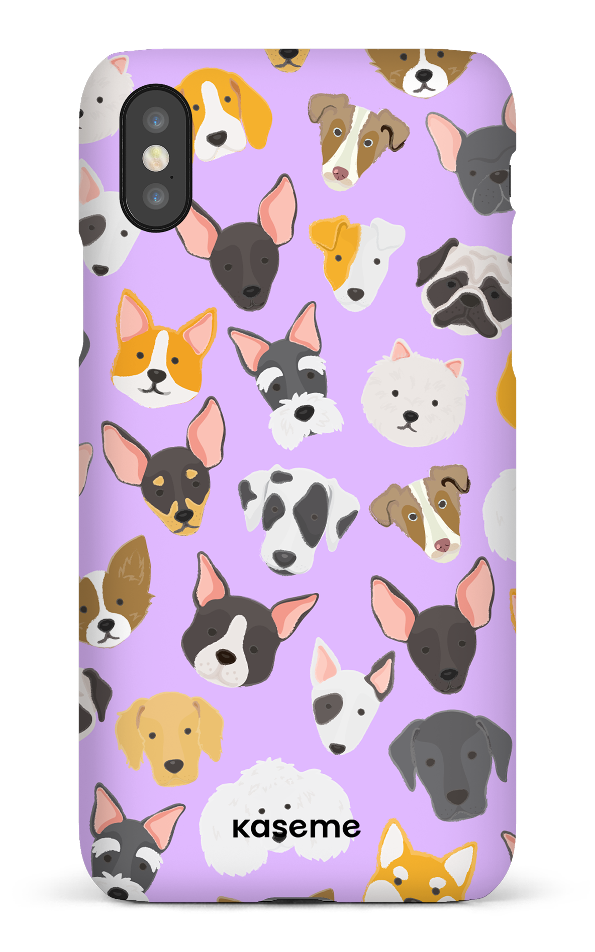 Life Is Better With A Dog Purple by Claudie Mercier - iPhone X/Xs