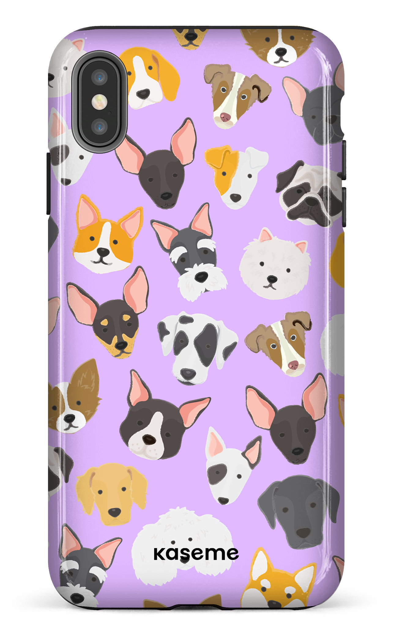 Life Is Better With A Dog Purple by Claudie Mercier - iPhone XS Max