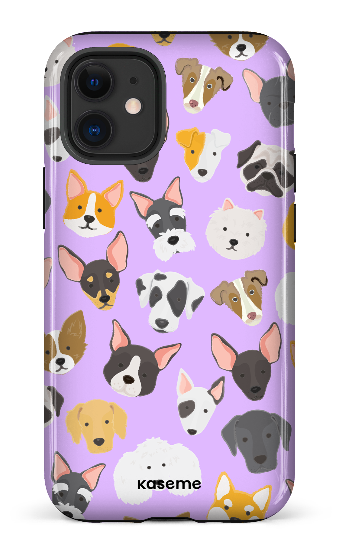 Life Is Better With A Dog Purple by Claudie Mercier - iPhone 12 Mini
