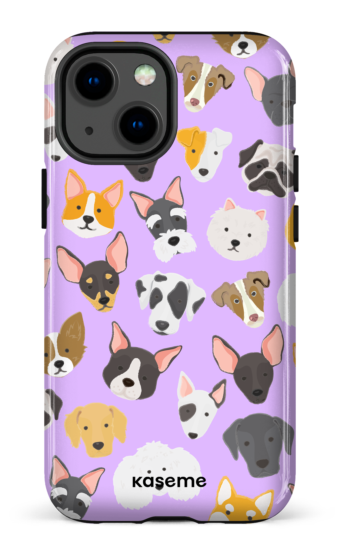 Life Is Better With A Dog Purple by Claudie Mercier - iPhone 13 Mini