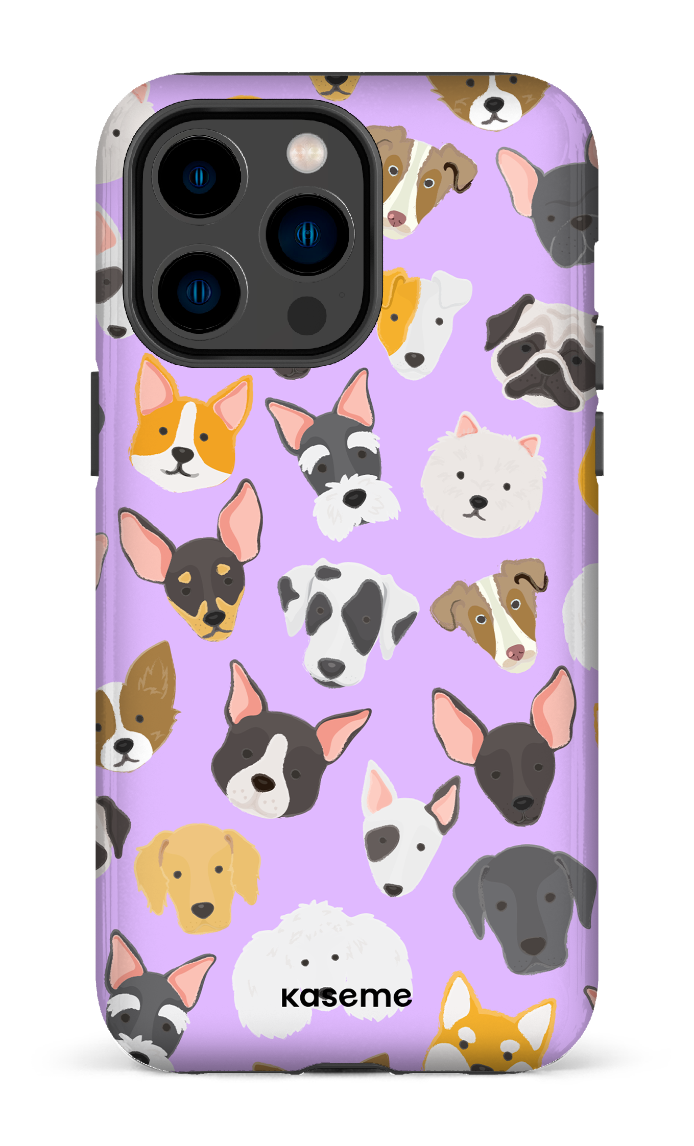 Life Is Better With A Dog Purple by Claudie Mercier - iPhone 14 Pro Max