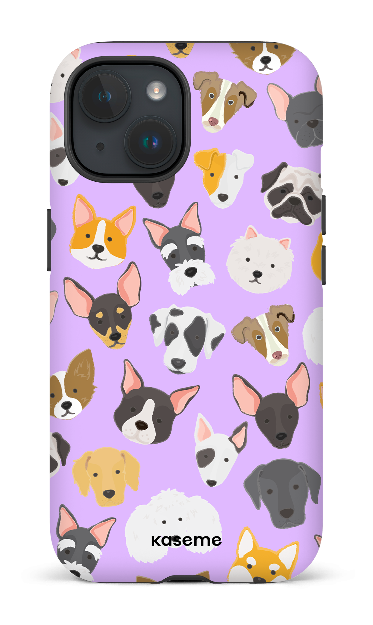 Life Is Better With A Dog Purple by Claudie Mercier - iPhone 15