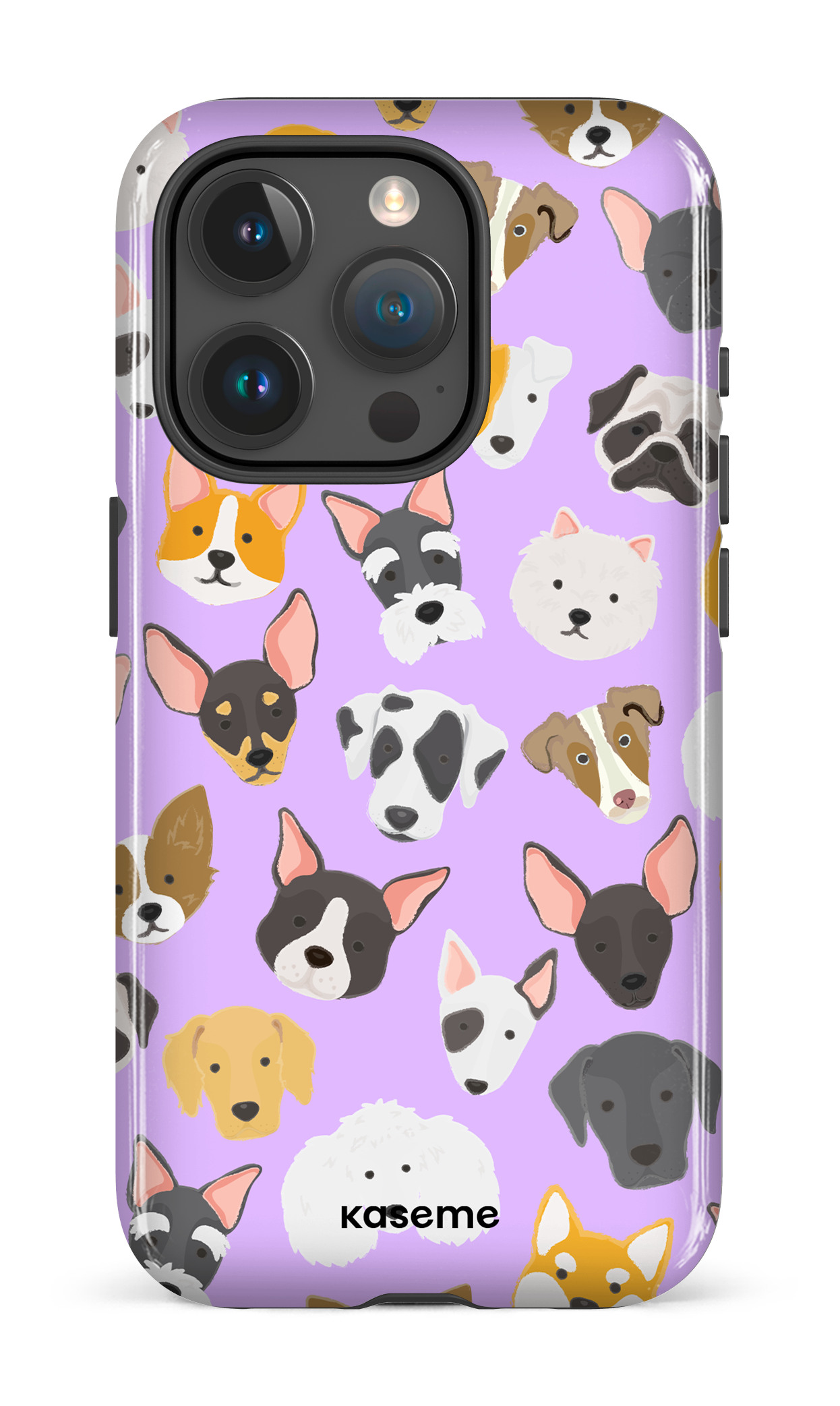 Life Is Better With A Dog Purple by Claudie Mercier - iPhone 15 Pro