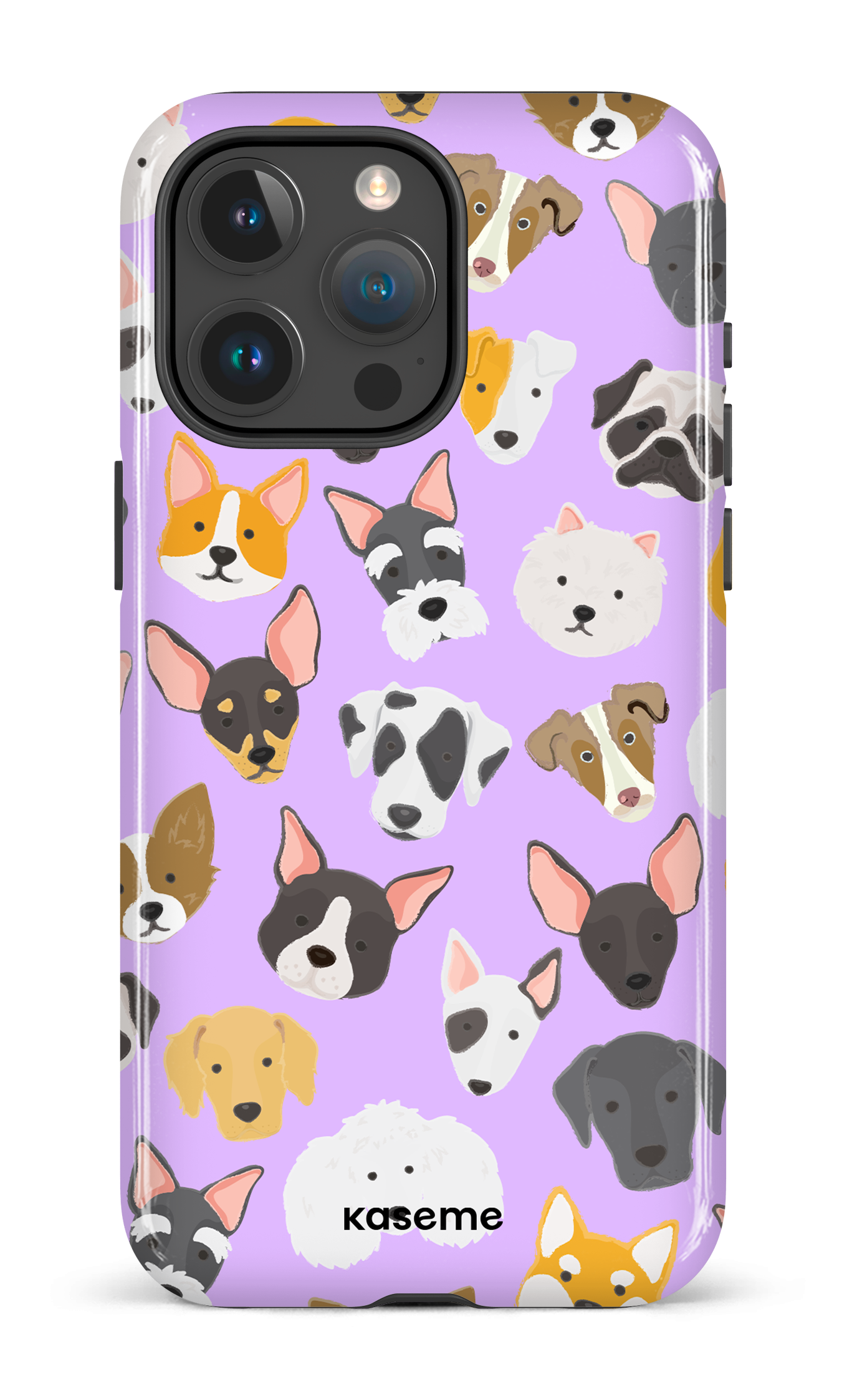 Life Is Better With A Dog Purple by Claudie Mercier - iPhone 15 Pro Max
