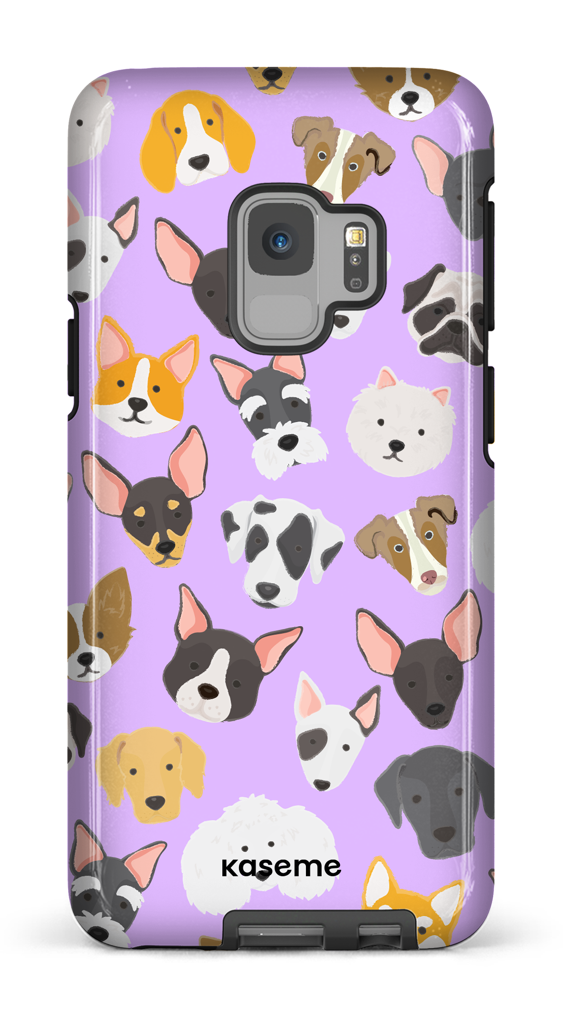 Life Is Better With A Dog Purple by Claudie Mercier - Galaxy S9