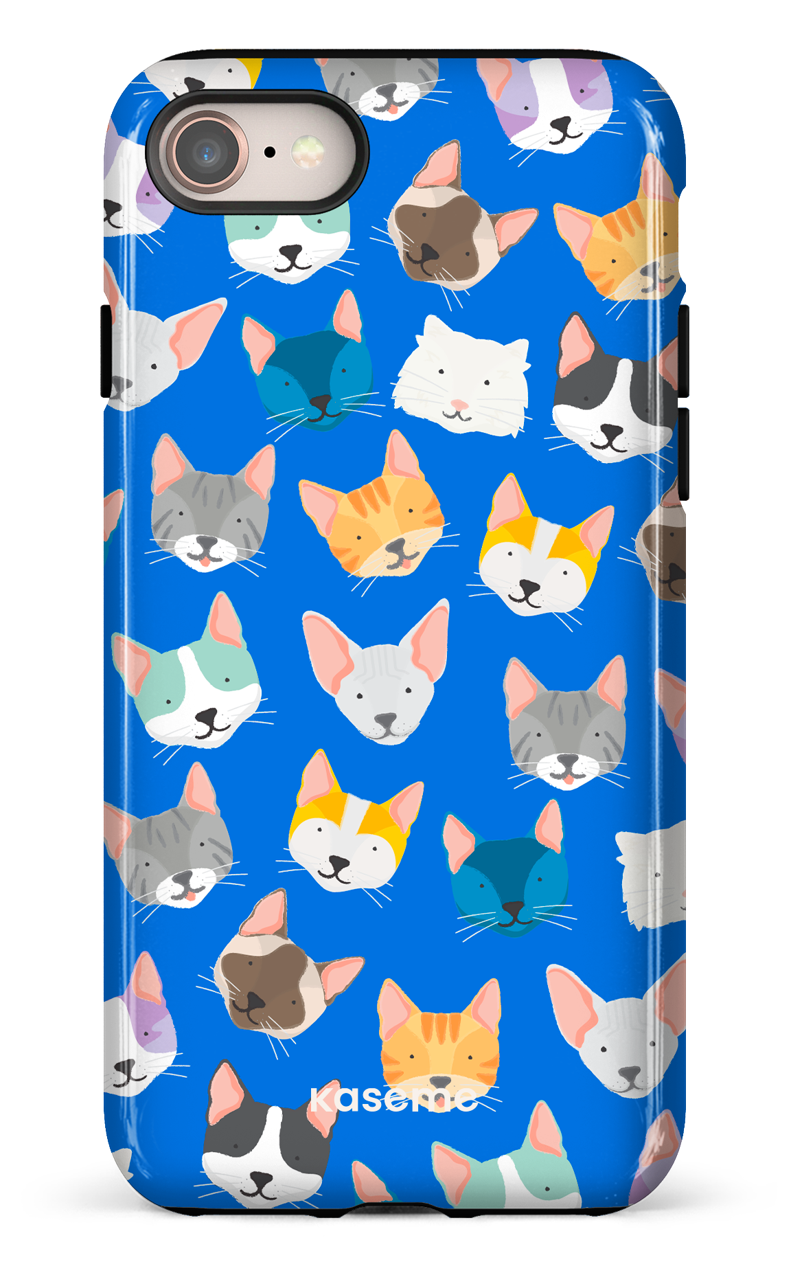 Life Is Better With A Cat Blue by Claudie Mercier - iPhone 7