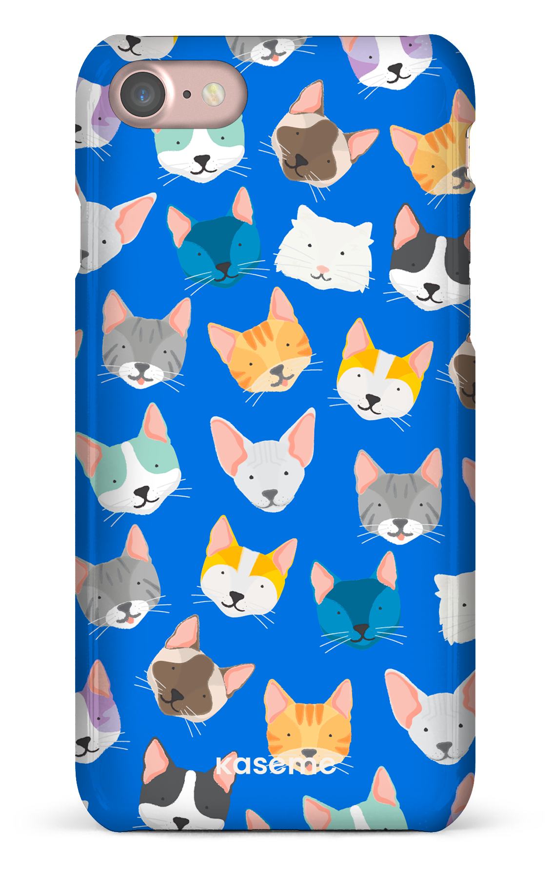 Life Is Better With A Cat Blue by Claudie Mercier - iPhone 8