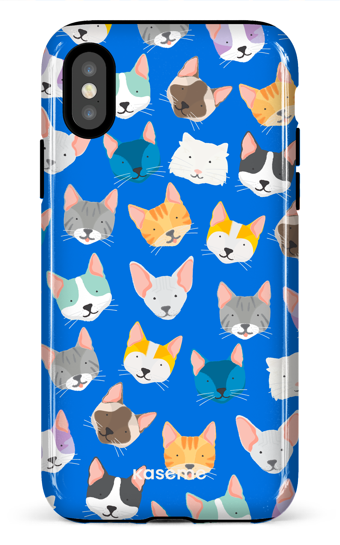 Life Is Better With A Cat Blue by Claudie Mercier - iPhone X/Xs