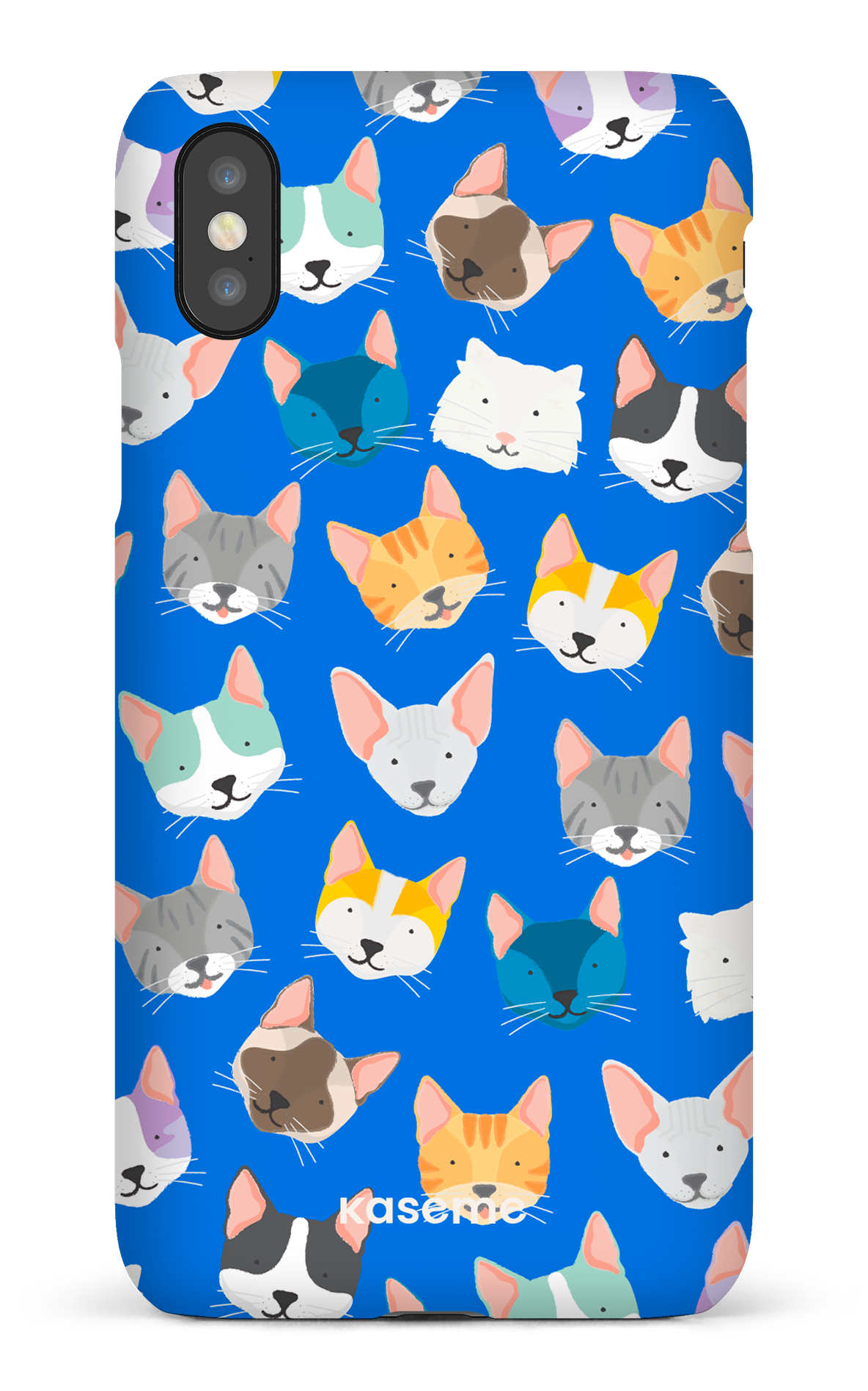 Life Is Better With A Cat Blue by Claudie Mercier - iPhone X/Xs