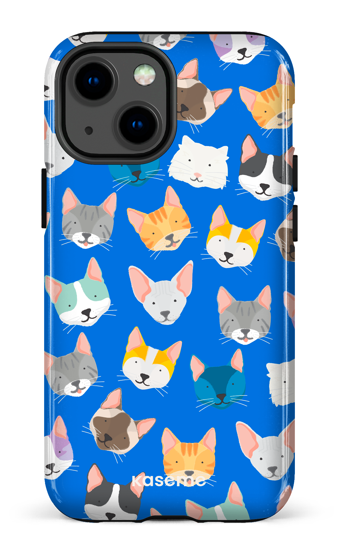 Life Is Better With A Cat Blue by Claudie Mercier - iPhone 13 Mini