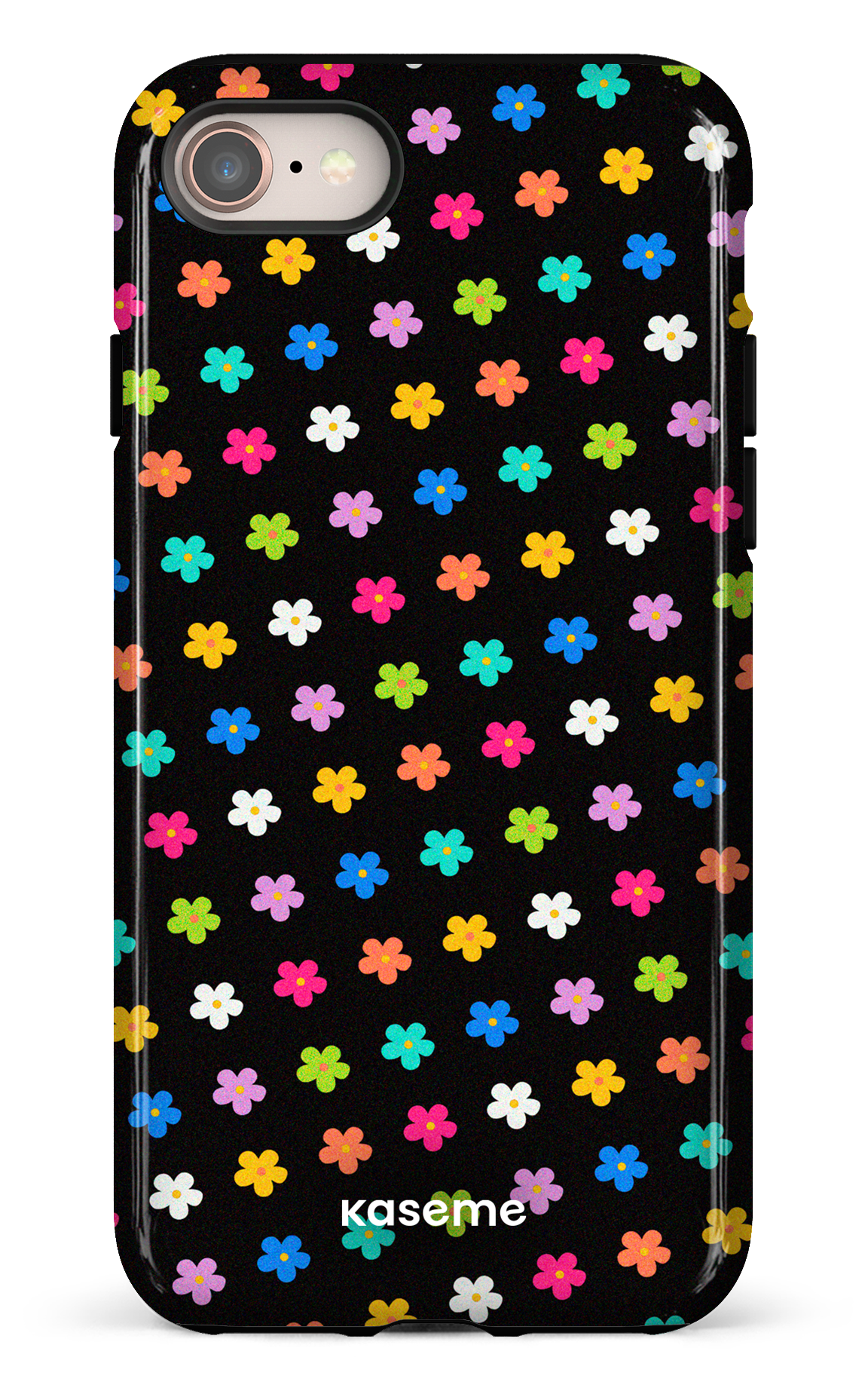 Joyful Flowers Black - iPhone 8