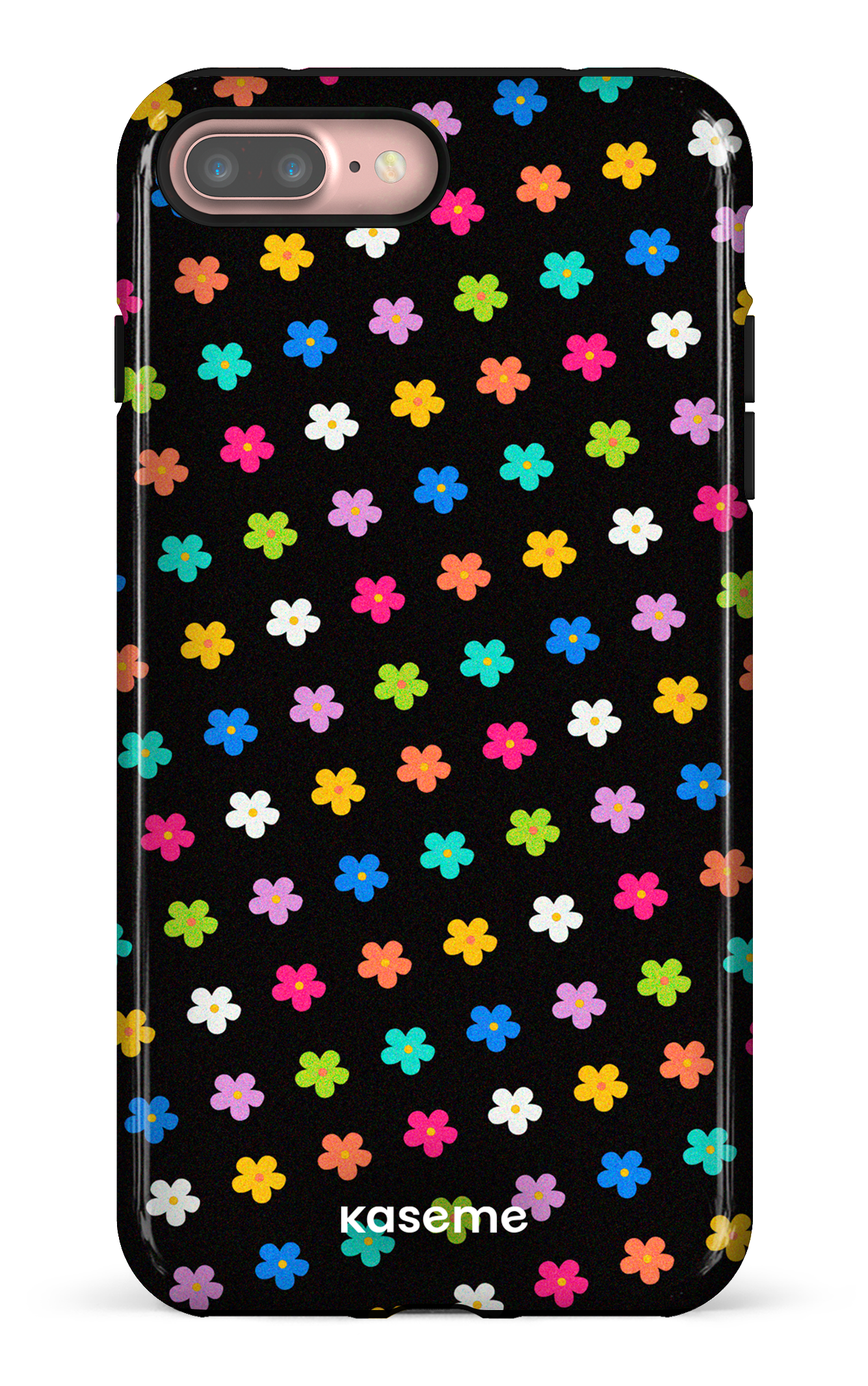 Joyful Flowers Black - iPhone 7 Plus