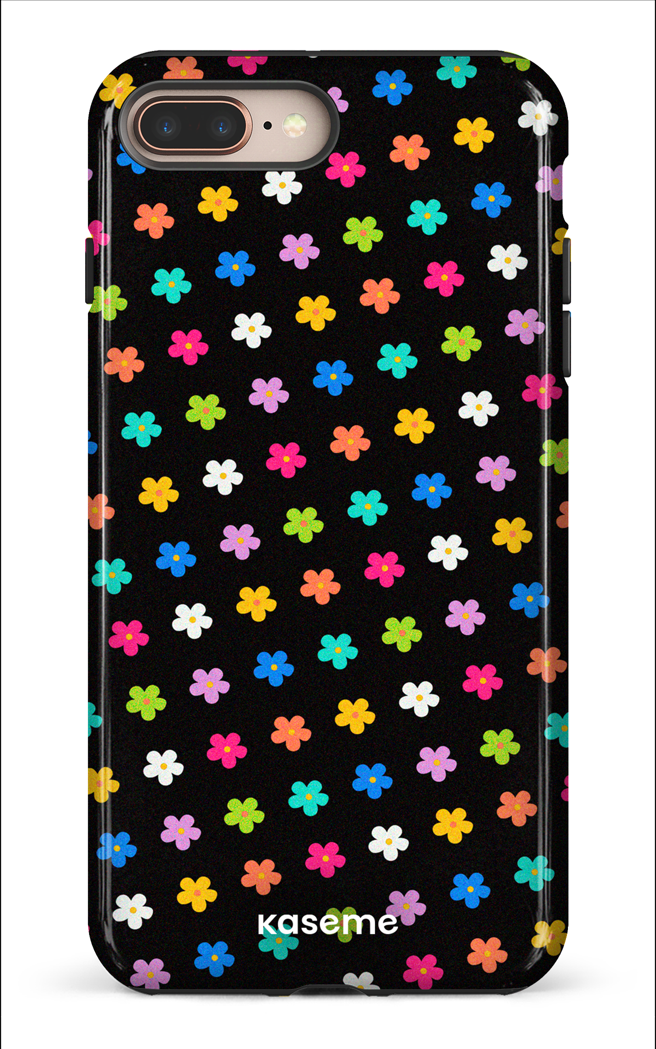 Joyful Flowers Black - iPhone 8 Plus