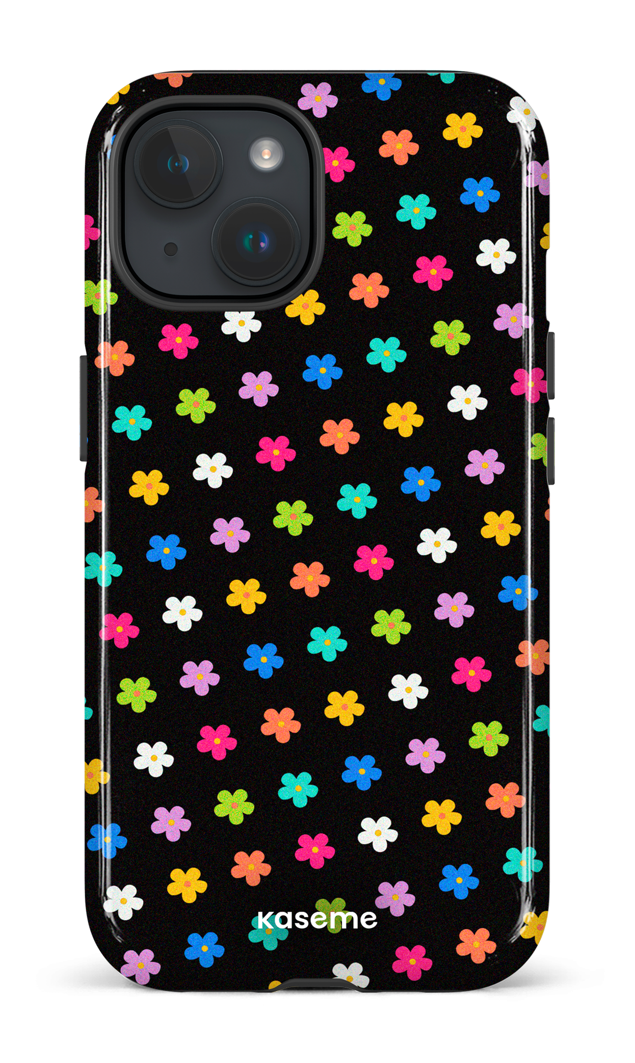 Joyful Flowers Black - iPhone 15