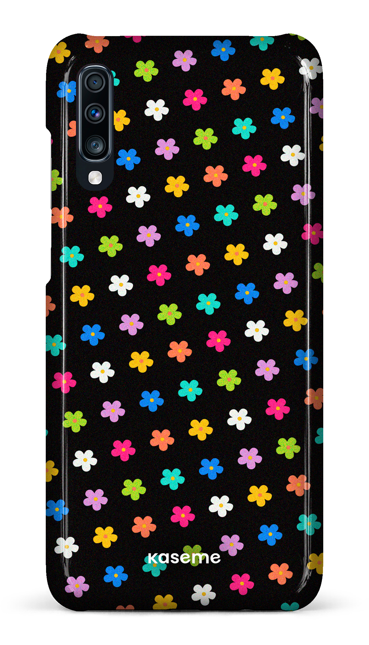 Joyful Flowers Black - Galaxy A70