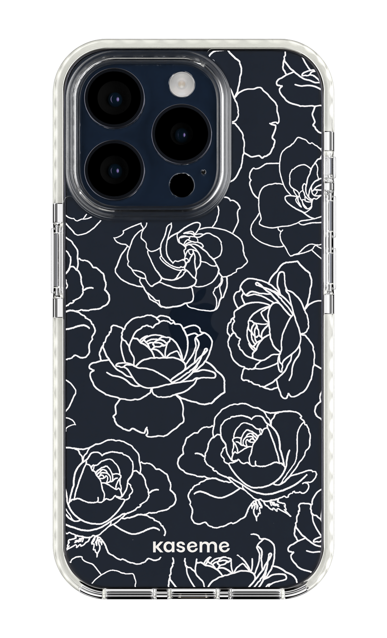 Polar Flowers Clear Case - iPhone 15 Pro