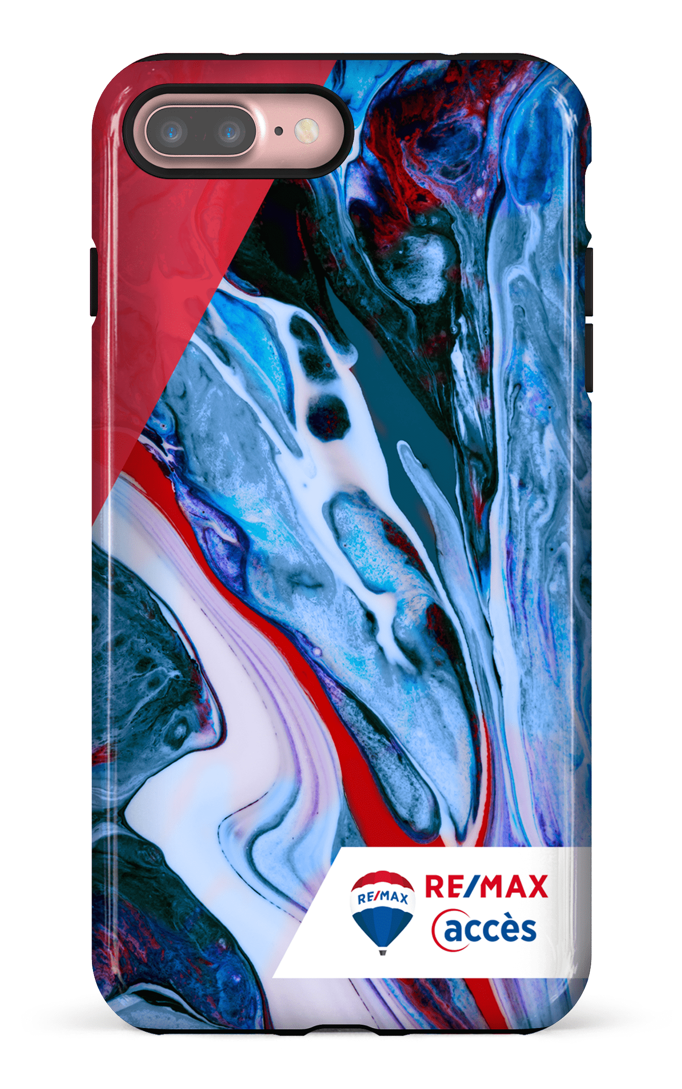 iPhone 7/8 Plus Tough Peinture marbrée claire -