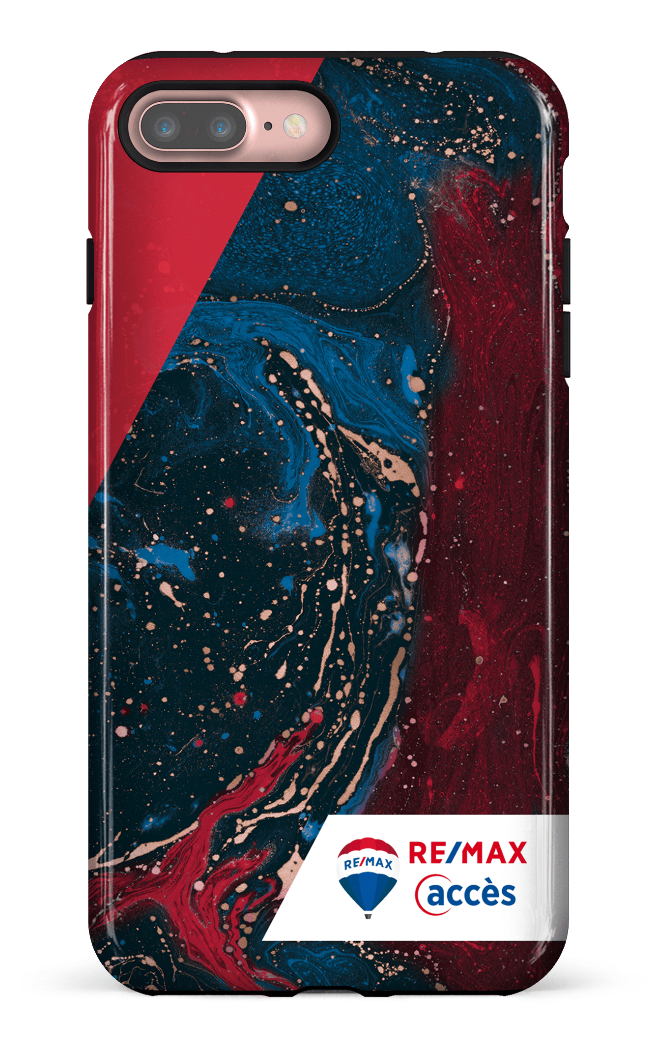 iPhone 7/8 Plus Tough Peinture marbrée sombre -