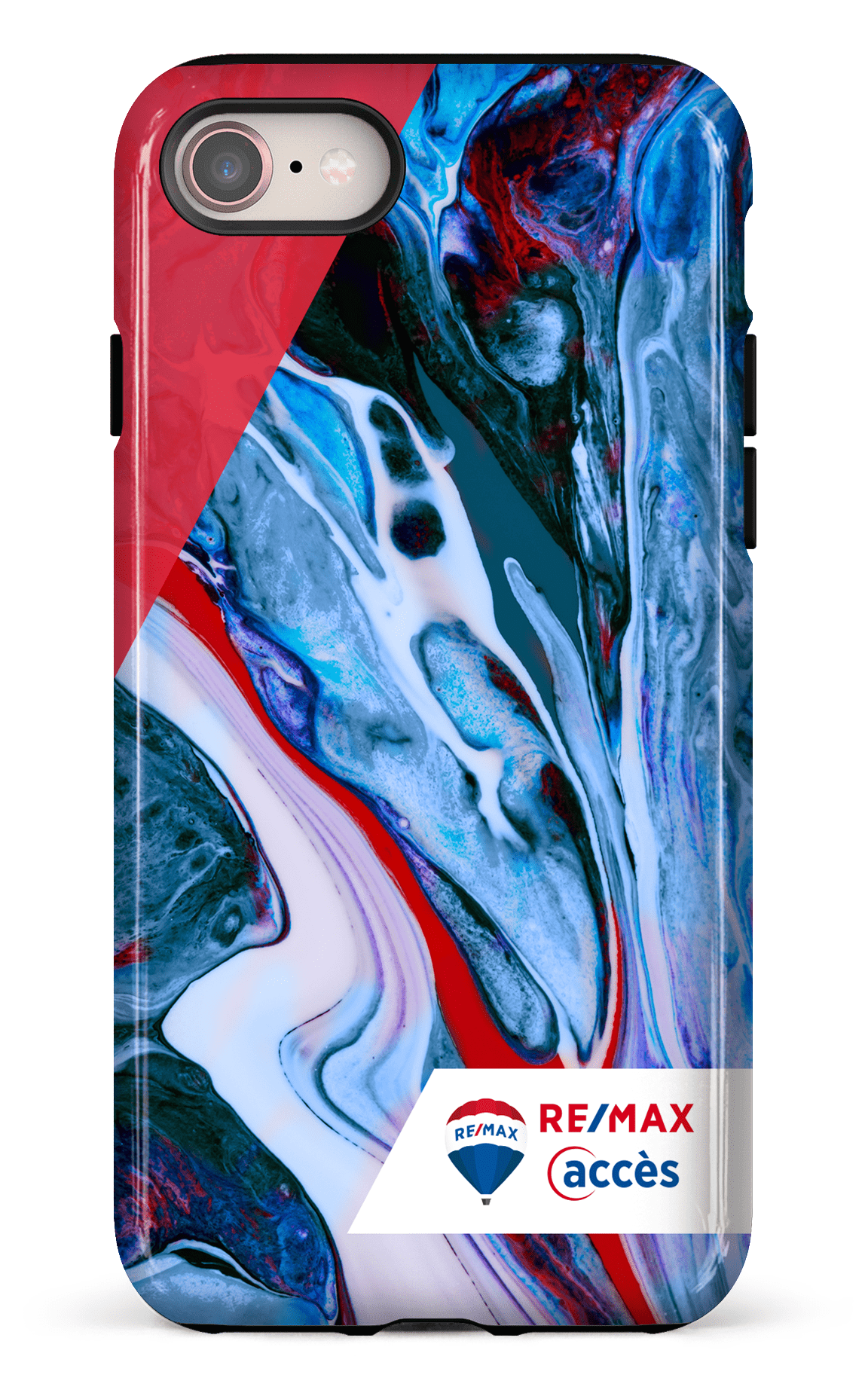 iPhone 7/8 Tough Peinture marbrée claire -