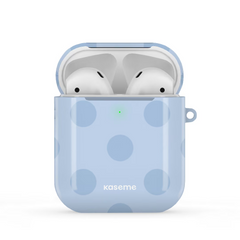 Airpod Gloss La Drey Blue AirPods Case by Marina Bastarache -