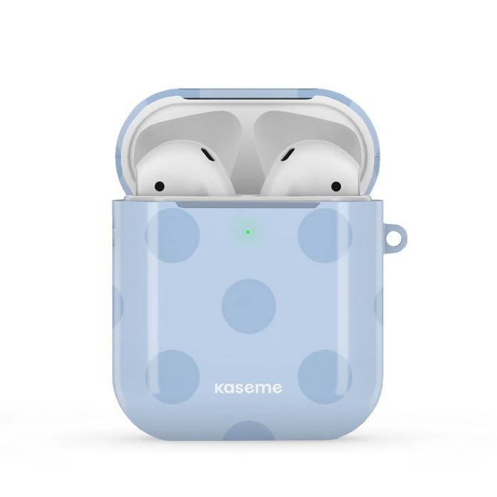 Airpod Gloss La Drey Blue AirPods Case by Marina Bastarache -