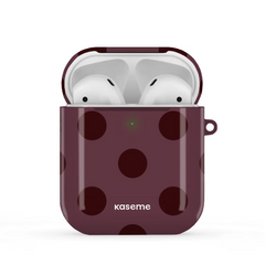 Airpod Gloss La Drey Burgundy AirPods Case by Marina Bastarache -