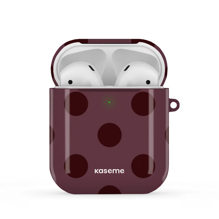 Airpod Gloss La Drey Burgundy AirPods Case by Marina Bastarache -