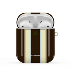 Airpod Gloss La Linea Mocha AirPods Case by Marina Bastarache -