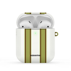 Airpod Gloss La Linea Olive AirPods Case by Marina Bastarache -