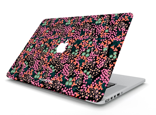Azalea Black MacBook Skin