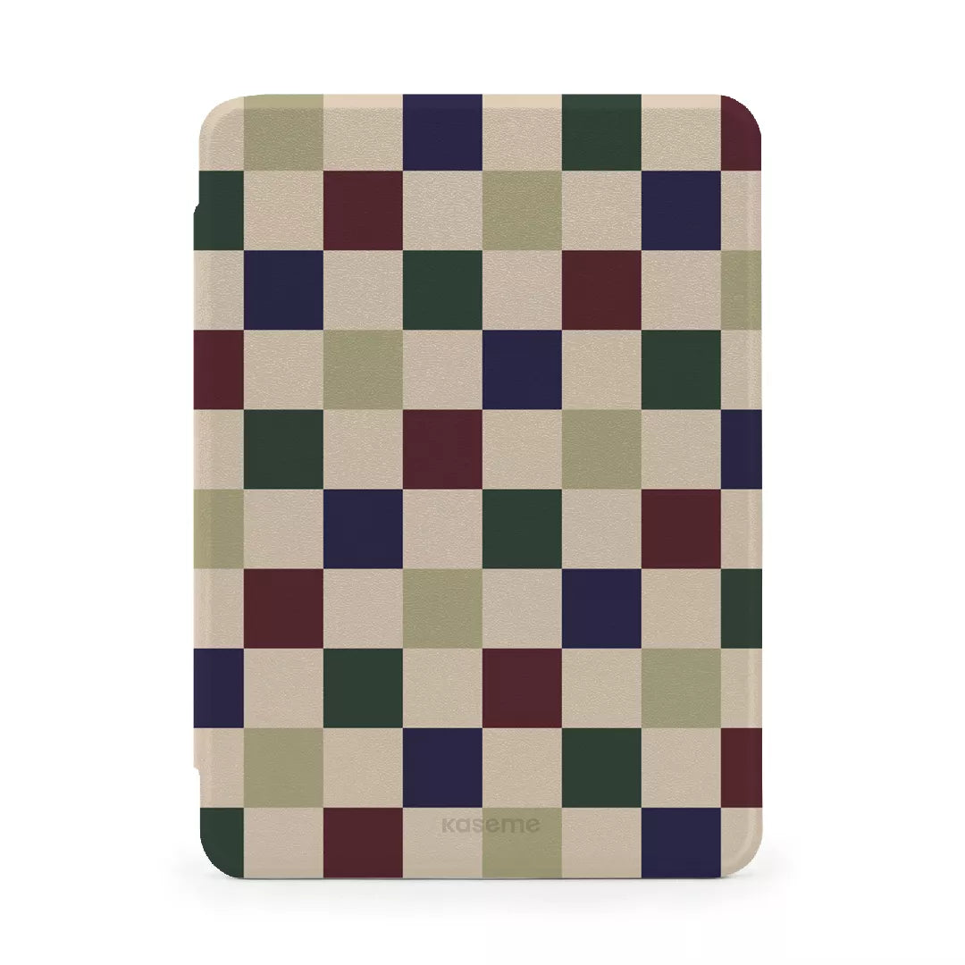 Kobo Clara Color / Black & White Checkered Green E-Reader Case -