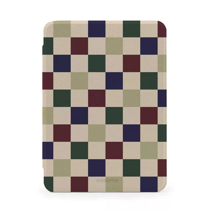 Kobo Clara Color / Black & White Checkered Green E-Reader Case -