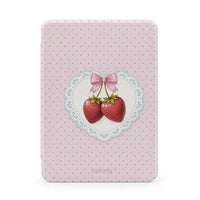 Kobo Clara Color / Black & White Fresa Lace Pink E-Reader Case -