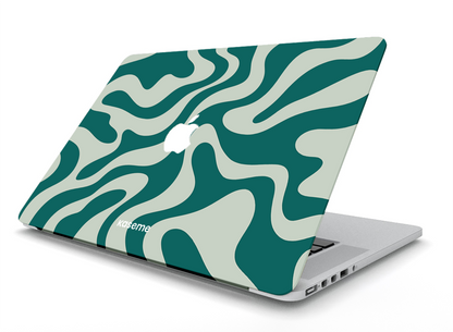Flow Green MacBook Skin