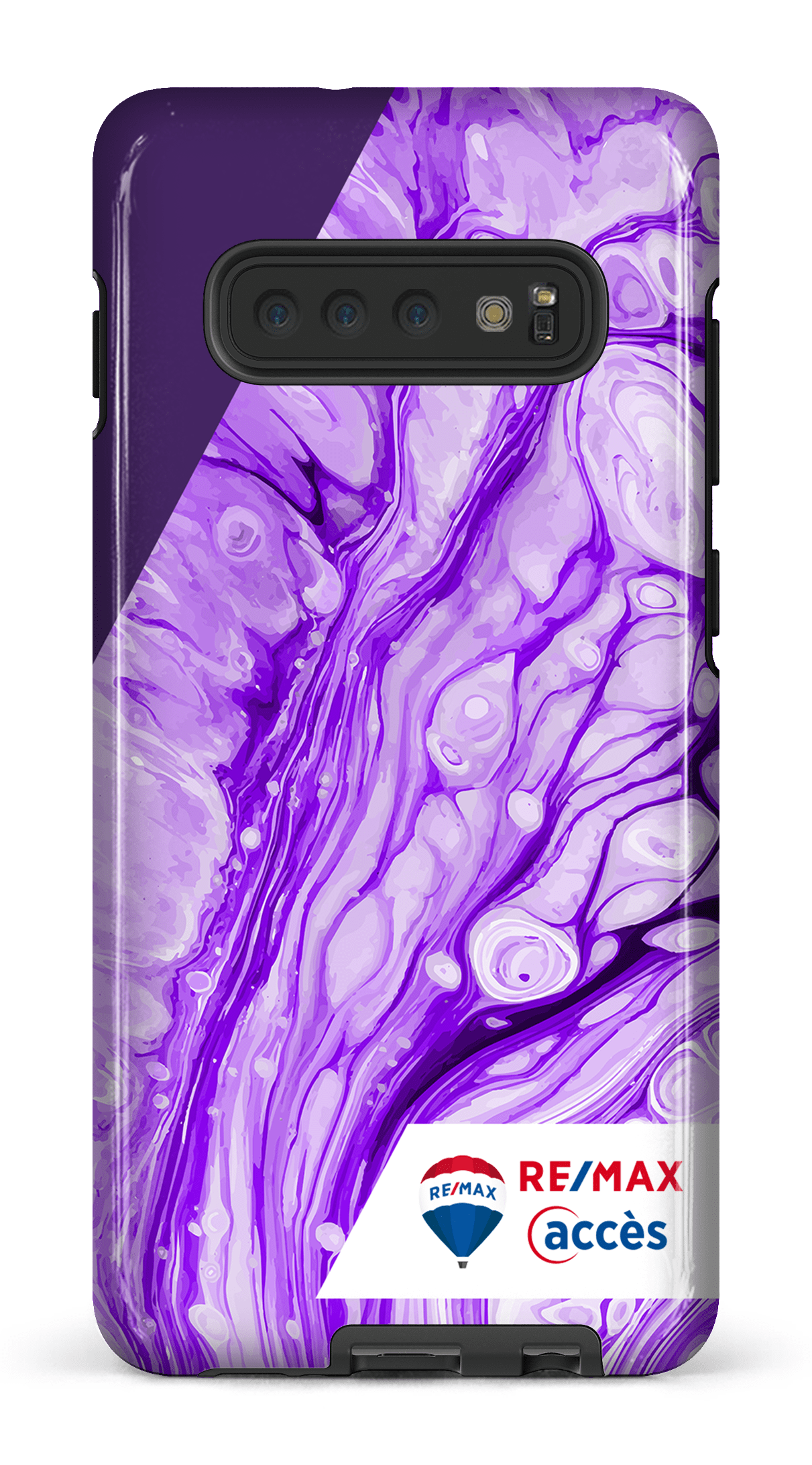 Galaxy S10 Plus Tough Peinture marbrée claire violette -