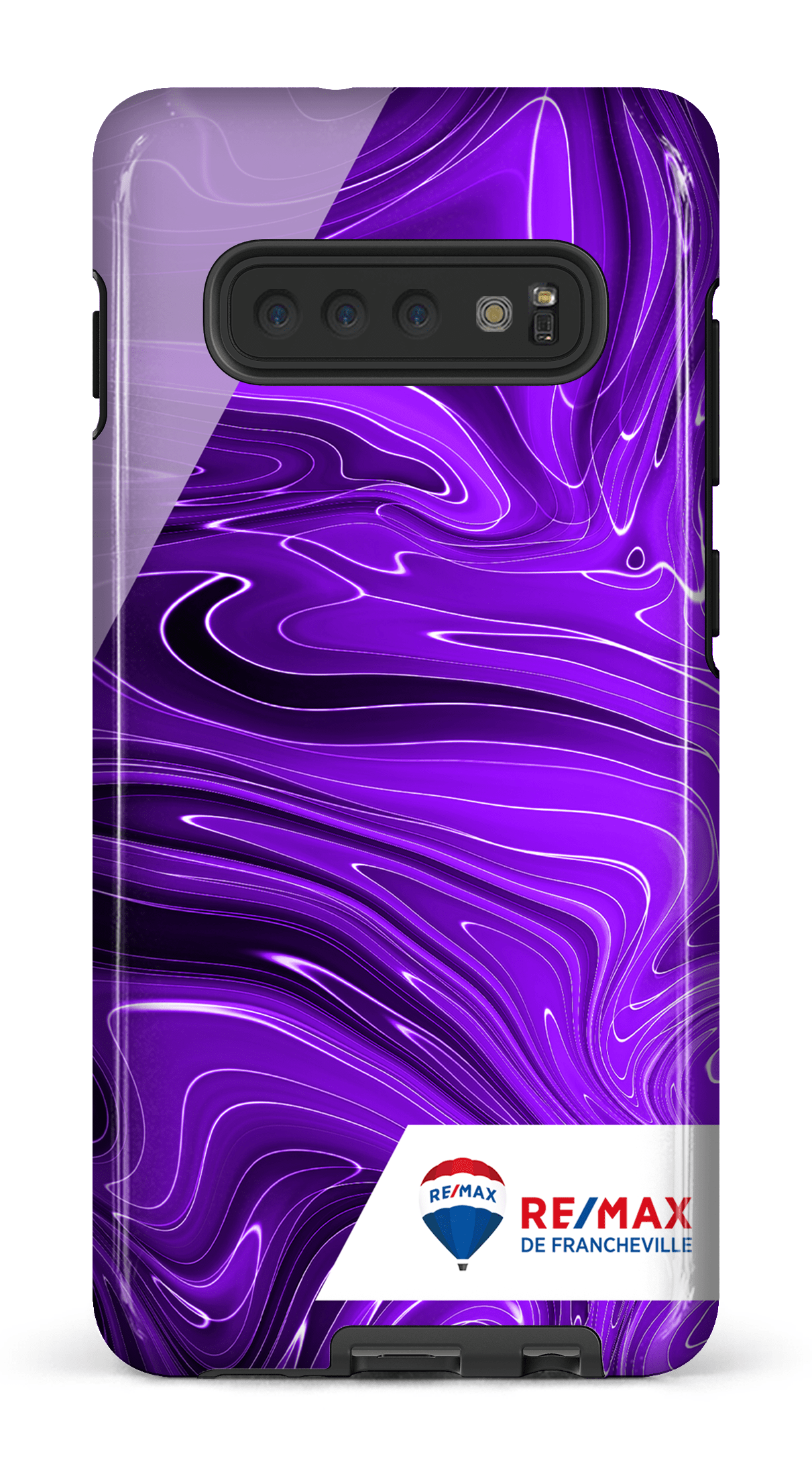 Galaxy S10 Plus Tough Peinture marbrée sombre violette de Francheville -