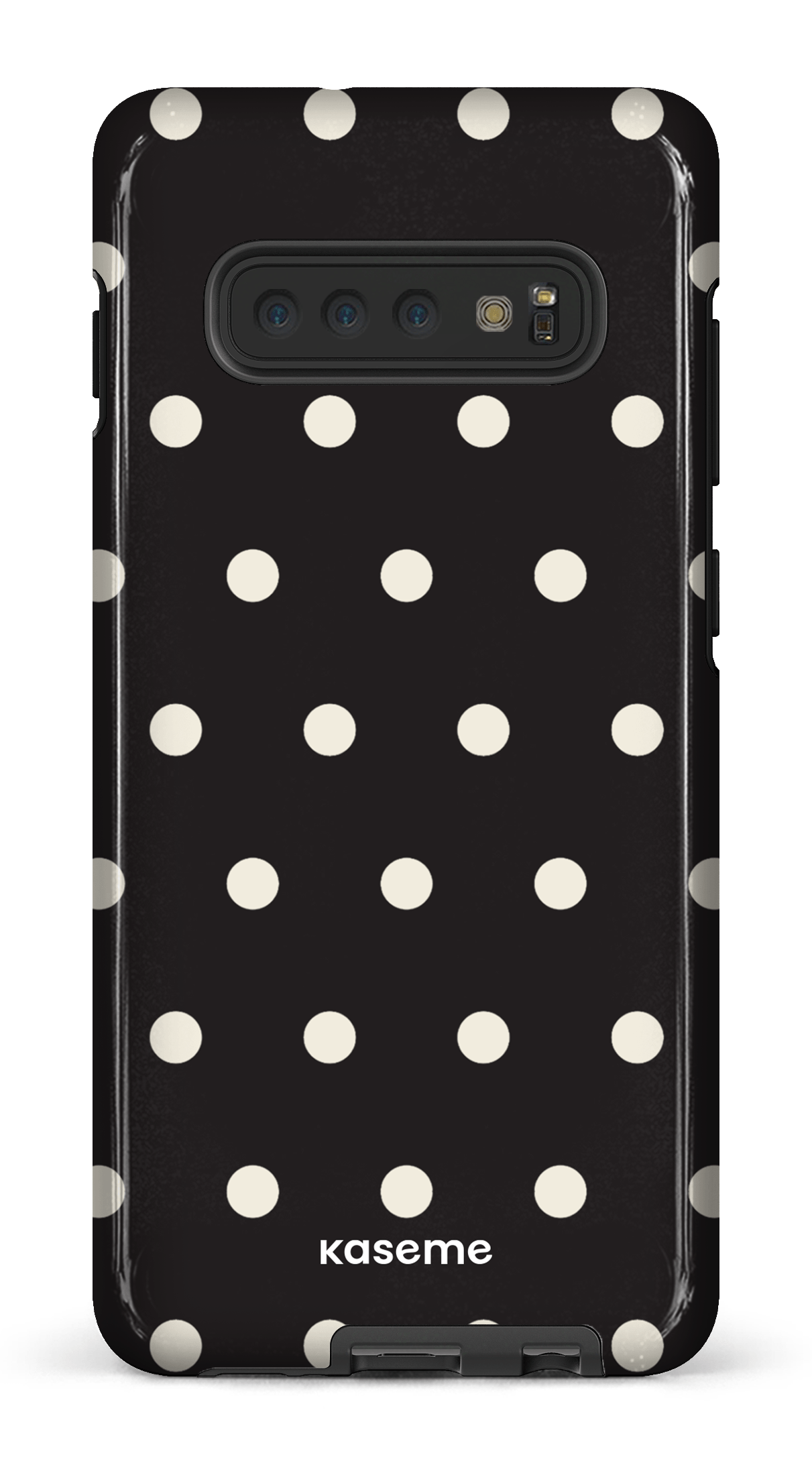 Galaxy S10 Plus Tough Polka Black -