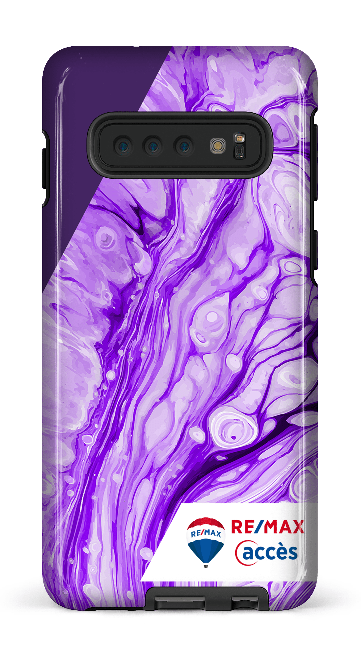 Galaxy S10 Tough Peinture marbrée claire violette -