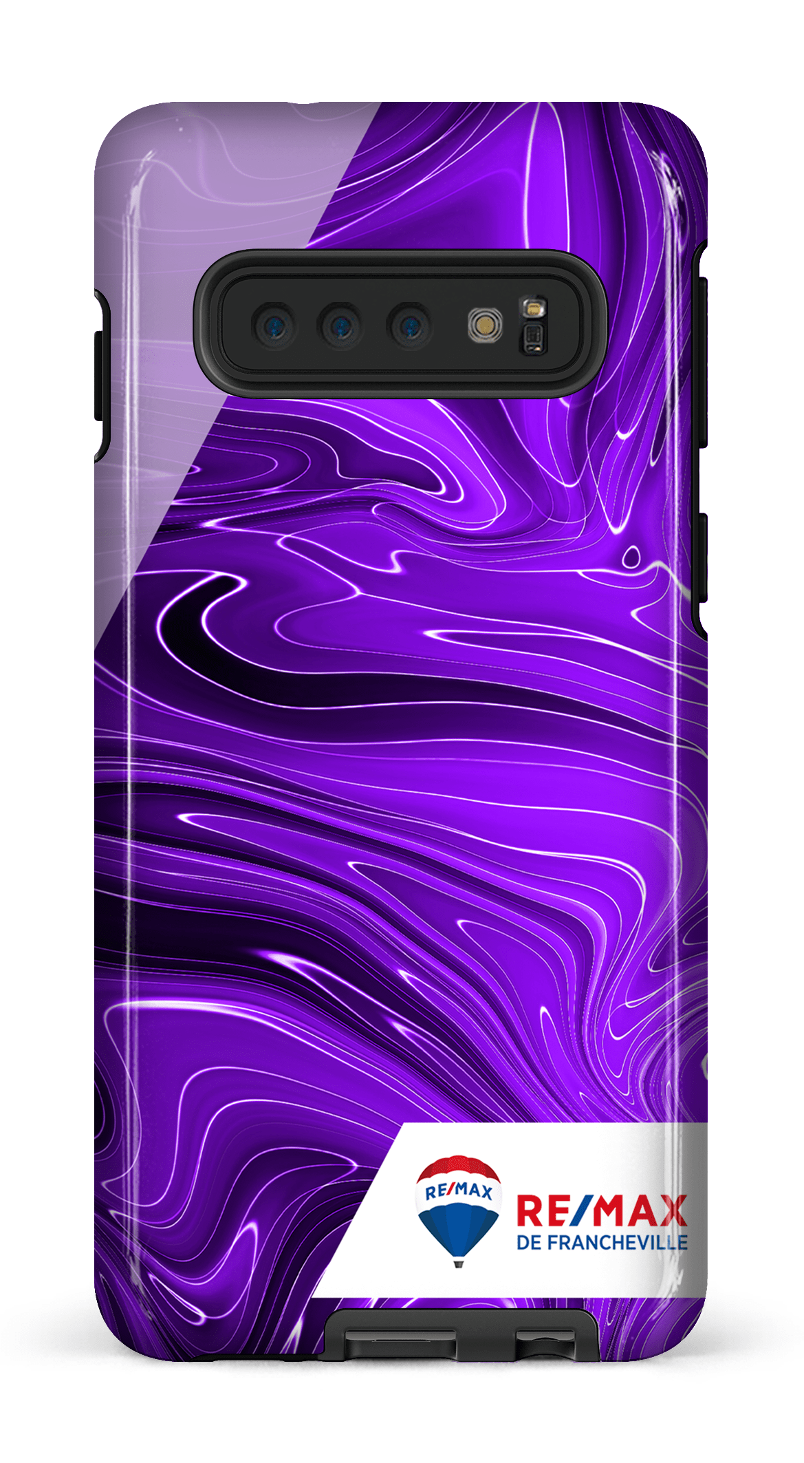 Galaxy S10 Tough Peinture marbrée sombre violette de Francheville -