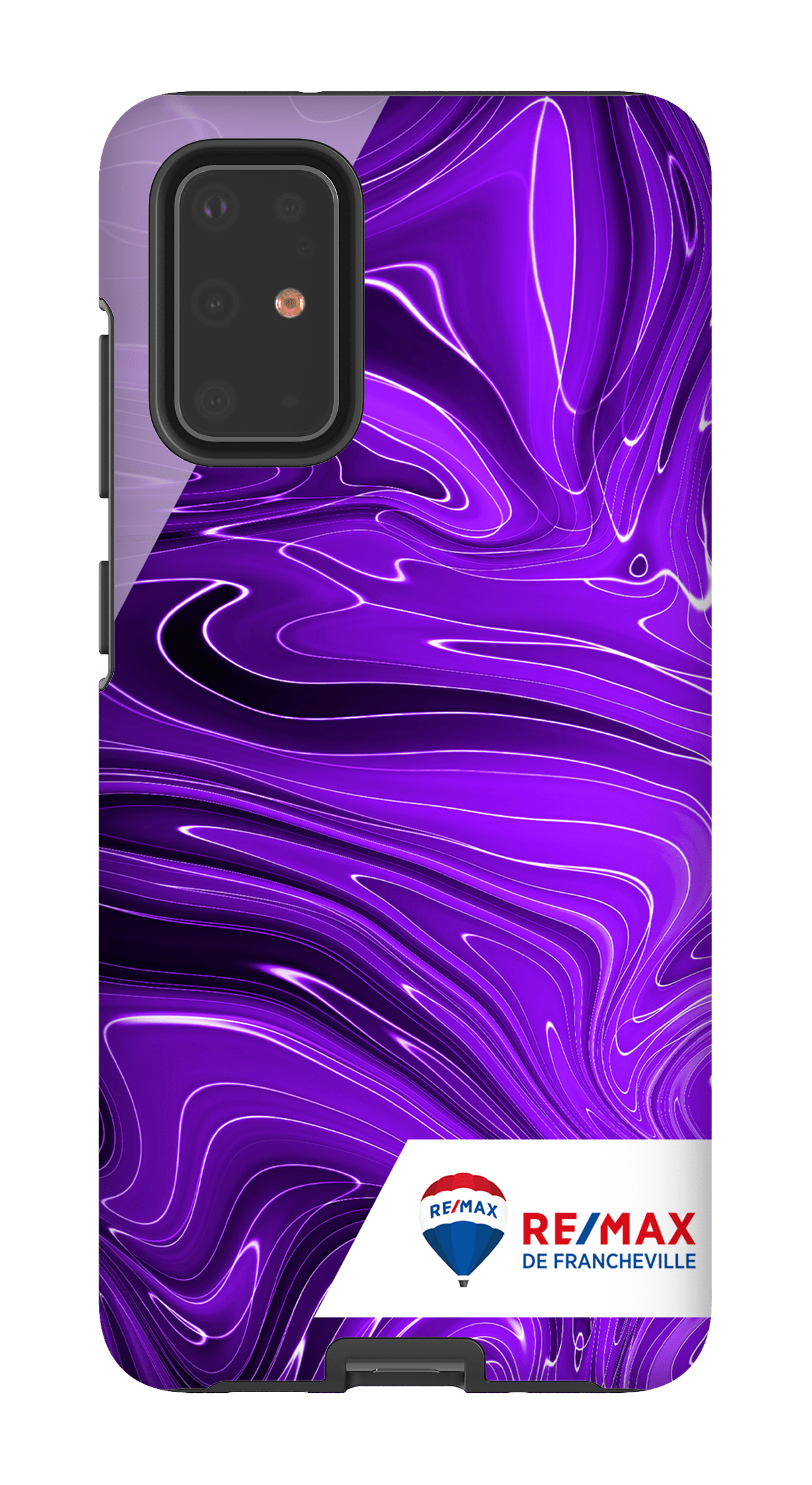 Galaxy S20 Plus Tough Peinture marbrée sombre violette de Francheville -