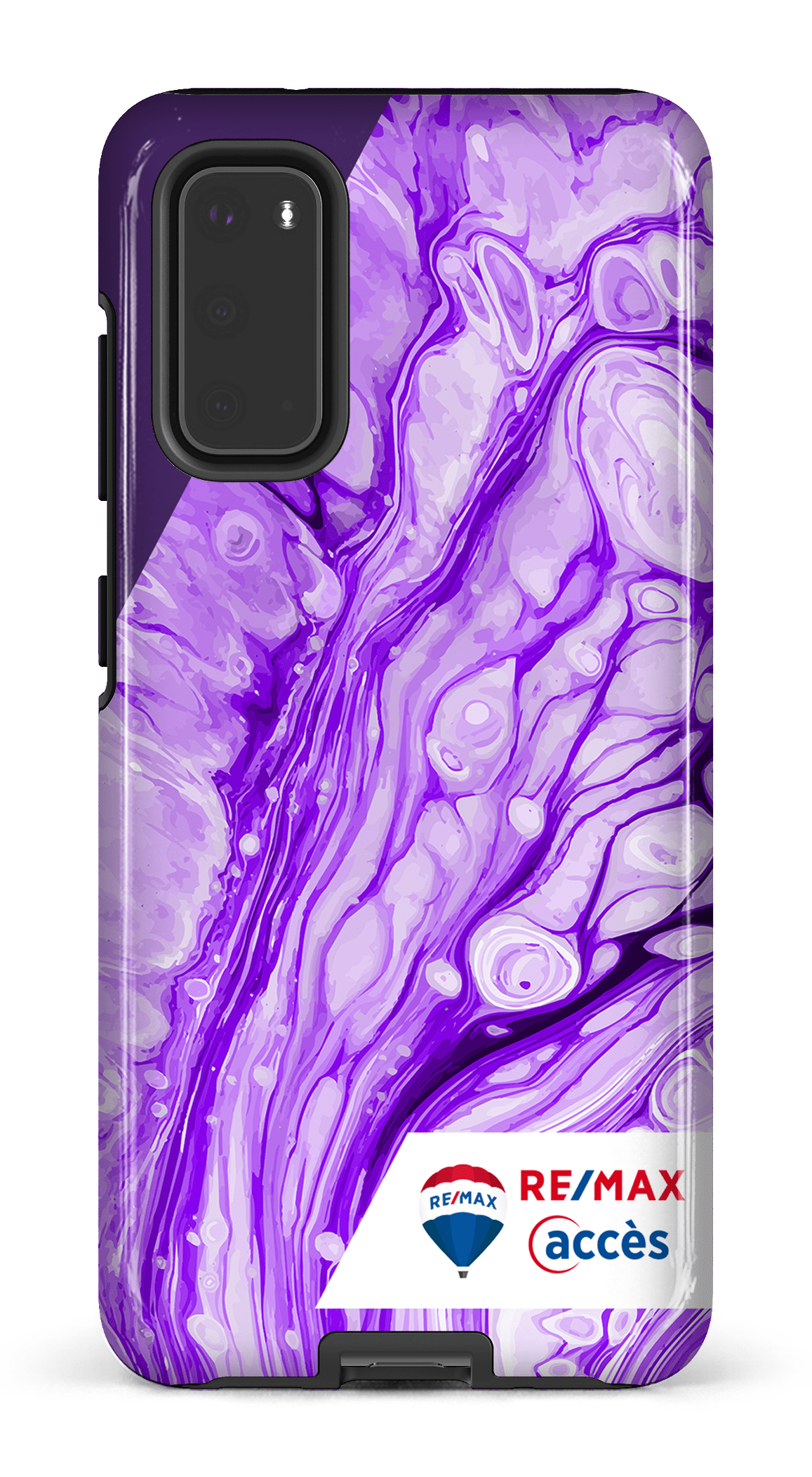 Galaxy S20 Tough Peinture marbrée claire violette -