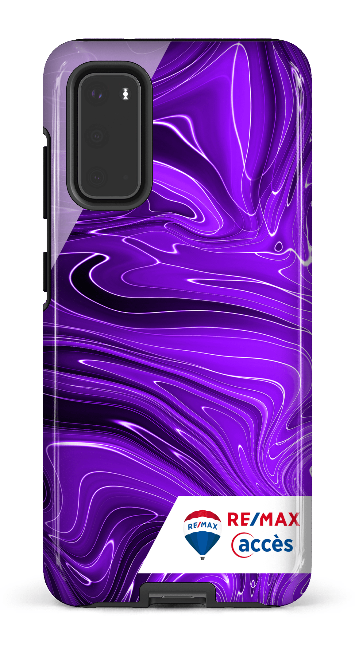 Galaxy S20 Tough Peinture marbrée sombre violette -