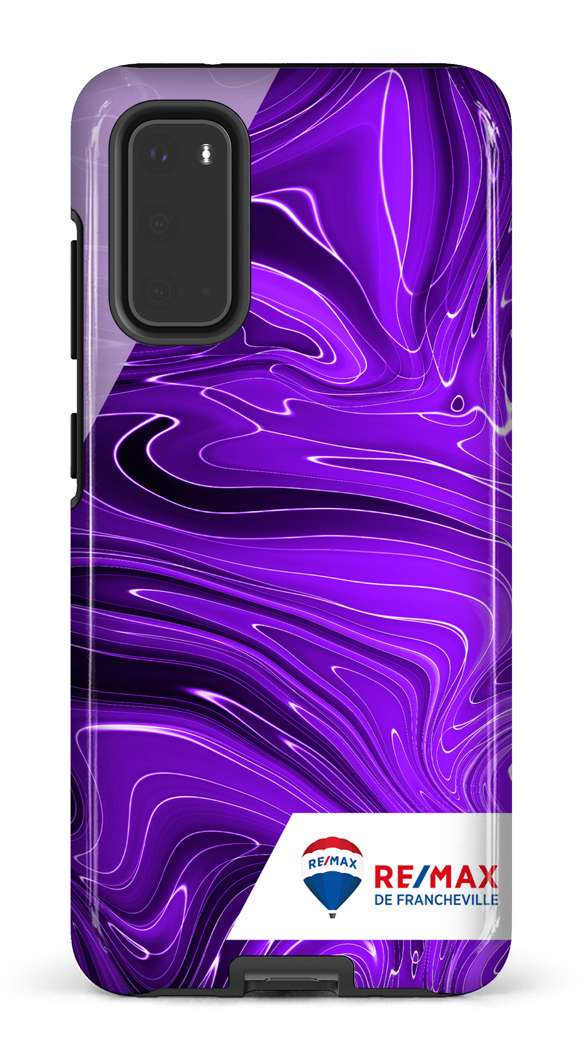 Galaxy S20 Tough Peinture marbrée sombre violette de Francheville -