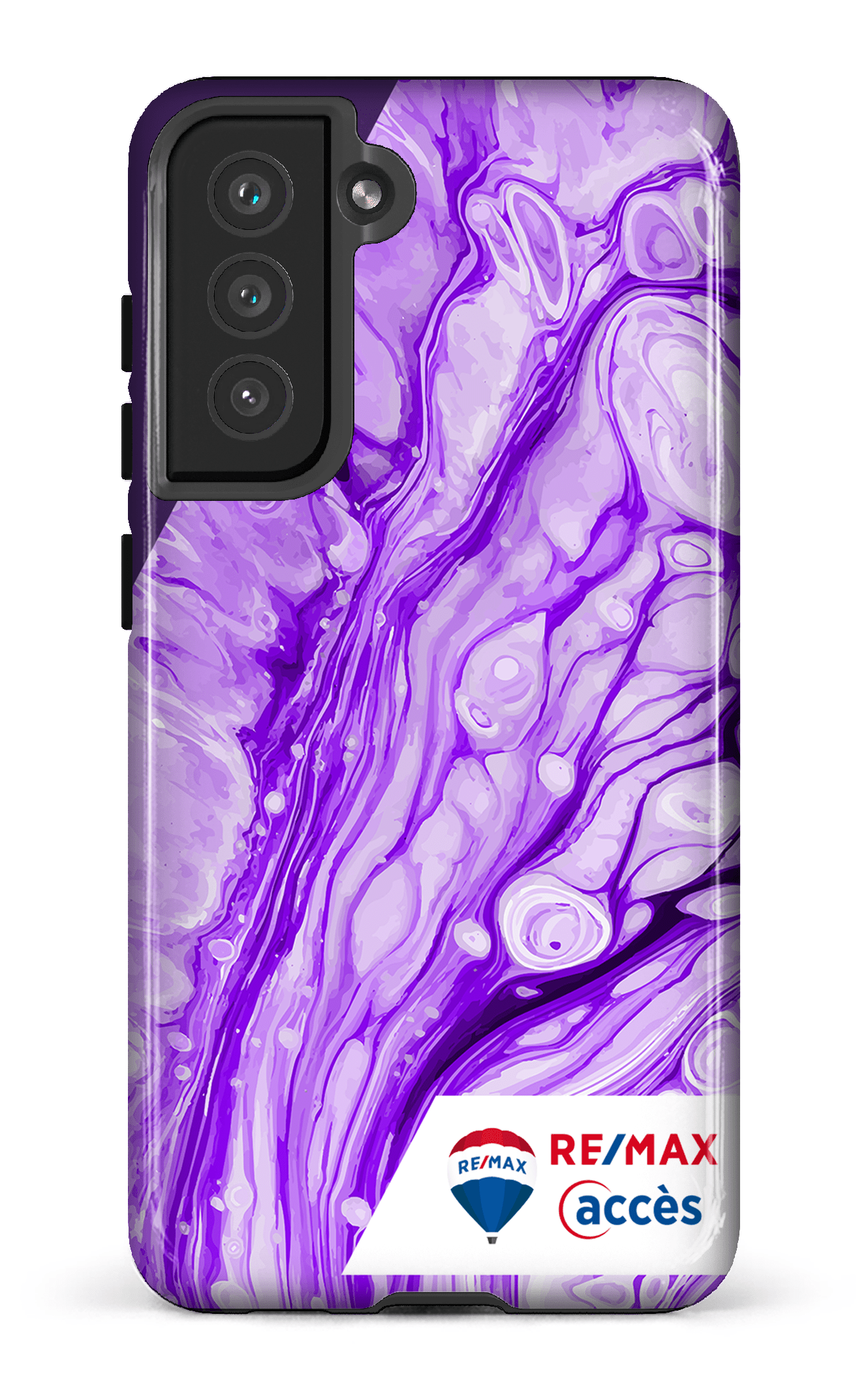 Galaxy S21 FE Tough Peinture marbrée claire violette -
