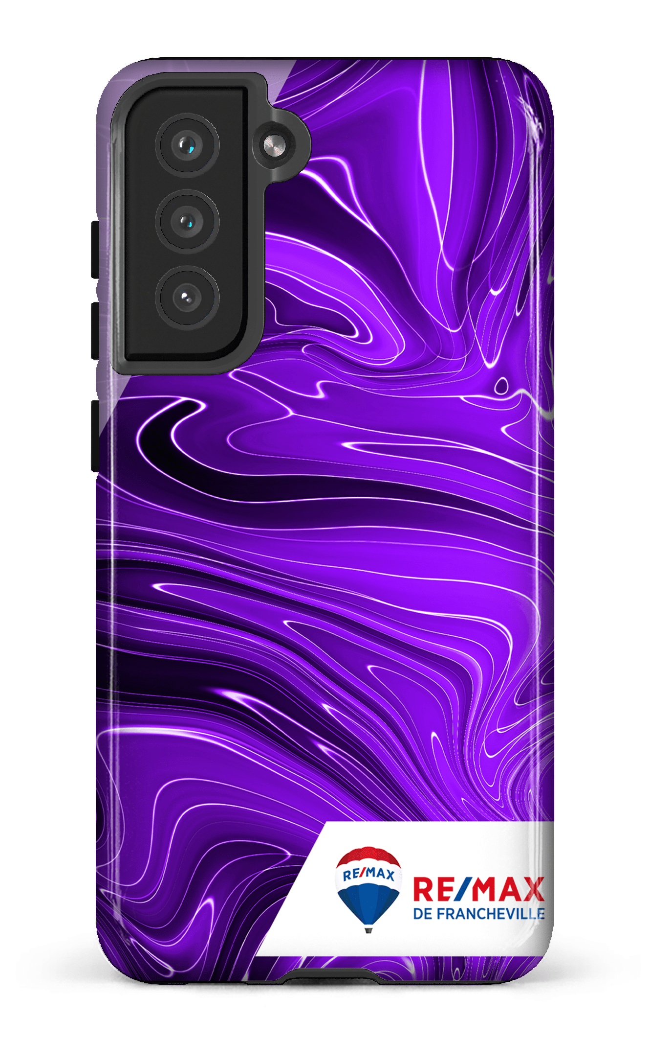 Galaxy S21 FE Tough Peinture marbrée sombre violette de Francheville -