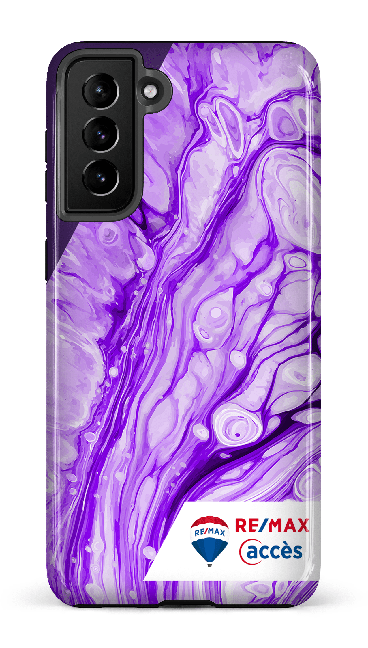 Galaxy S21 Plus Tough Peinture marbrée claire violette -